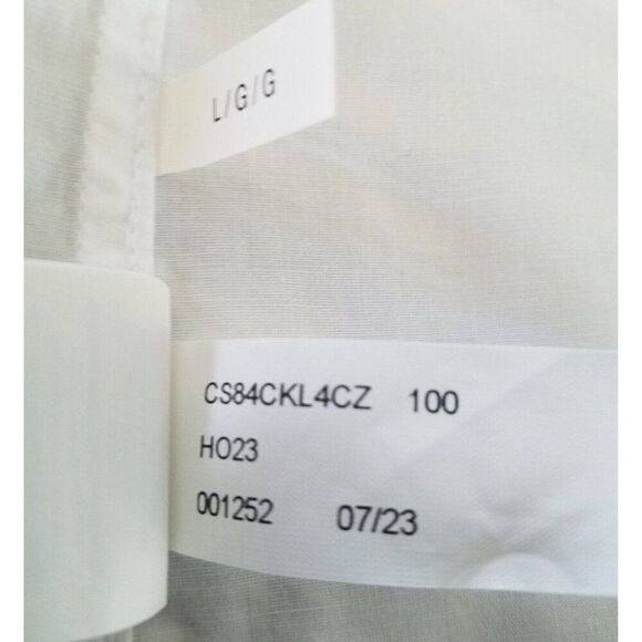 Michael Kors Trim Stretch Mens Shirt Size Large White Short Sleeve Button Front - Picture 11 of 13